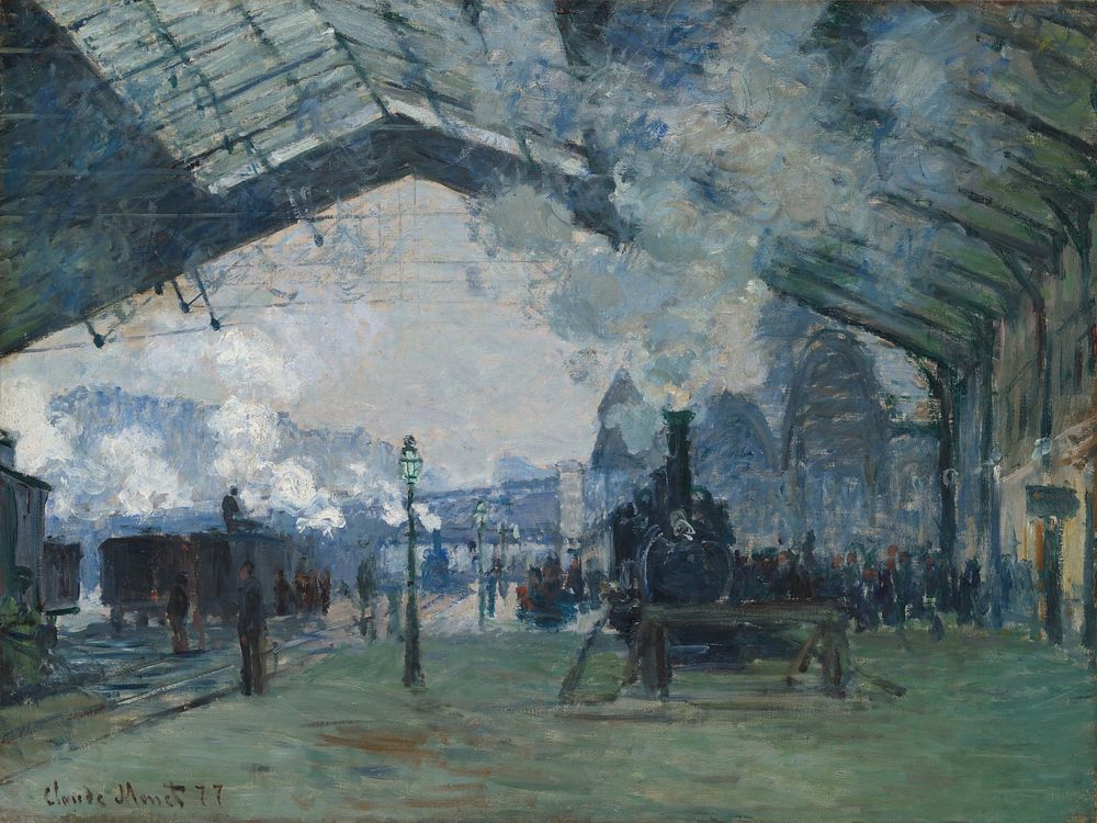Arrival of the Normandy Train, Gare Saint-Lazare by Claude Monet