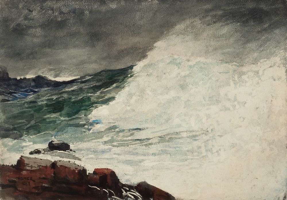 Prout's Neck, Breaking Wave by Winslow Homer