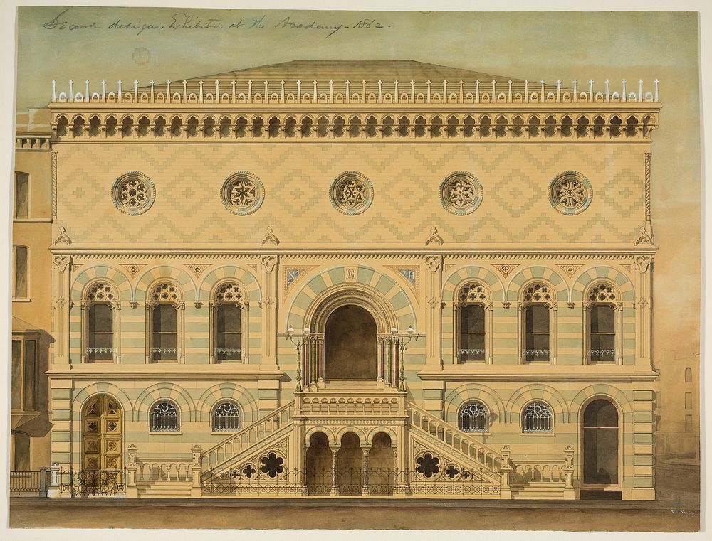 National Academy of Design Competition, New York, New York, South Elevation by Peter Bonnett Wight (Architect)