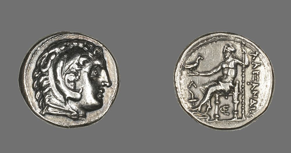 Tertradrachm (Coin) Portraying Alexander the Great as Herakles by Ancient Greek