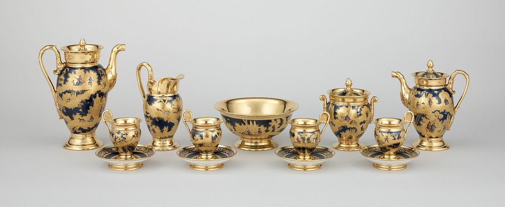 Tea and Coffee Service by Denuelle Porcelain Manufactory (Manufacturer)
