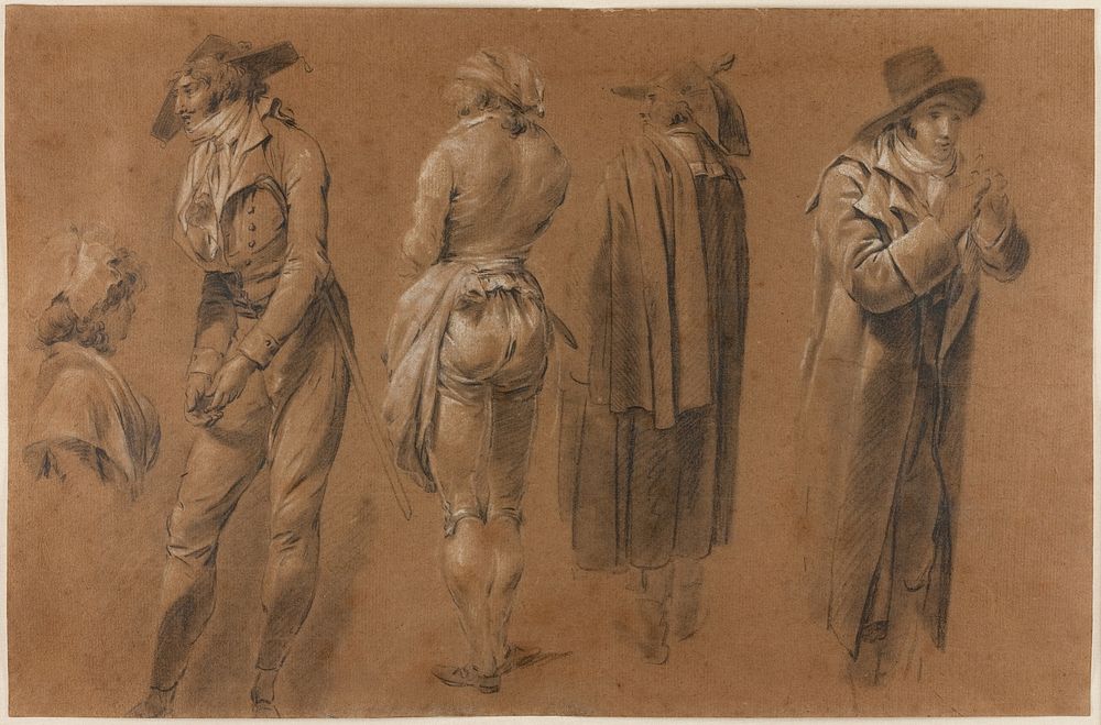 Study for The Speculators at the Palais Royal by Louis-Léopold Boilly