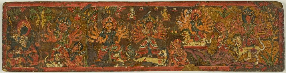 Manuscript Cover from the Glorification of the Great Goddess (Devimahatmya)