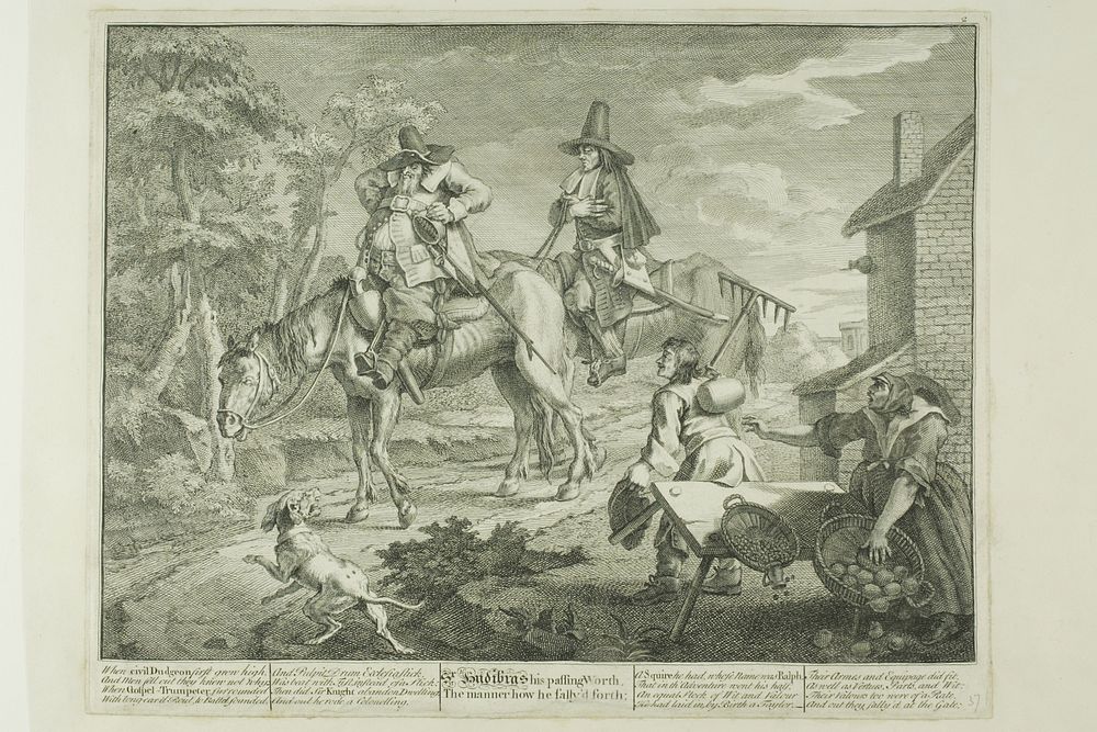Hudibras Sallying Forth, plate two from Hudibras by William Hogarth