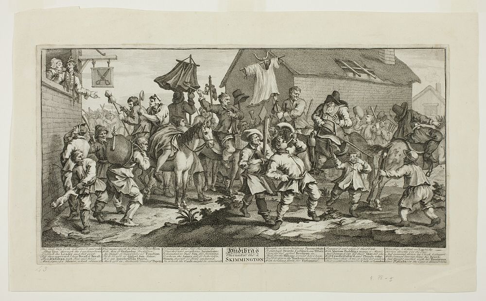 Hudibras and the Skimmington, plate seven from Hudibras by William Hogarth