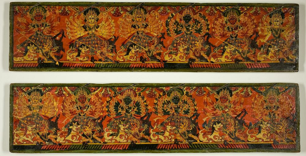 One of a Pair of Manuscript Covers from the Glorification of the Great Goddess (Devimahatmya)