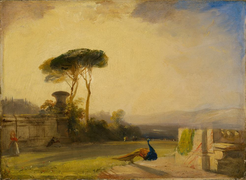 View on the Grounds of a Villa near Florence by Richard Parkes Bonington