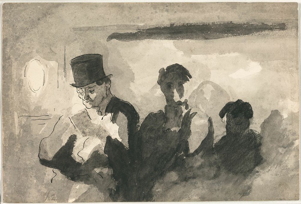 Third Class Carriage by Honoré-Victorin Daumier