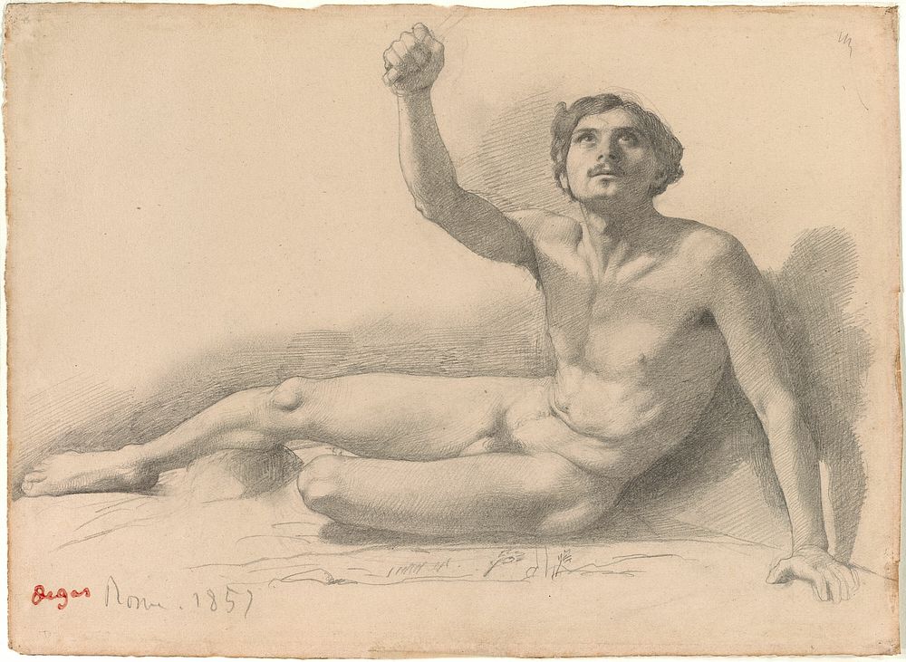 Study of a Male Nude by Hilaire Germain Edgar Degas
