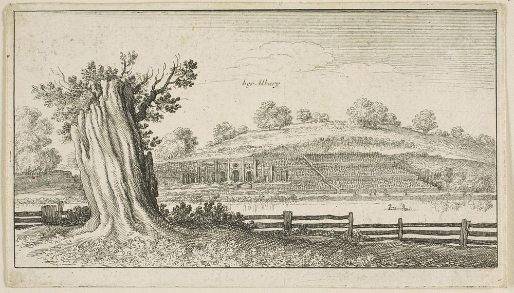 Albury with Tree-Stump in Foreground by Wenceslaus Hollar