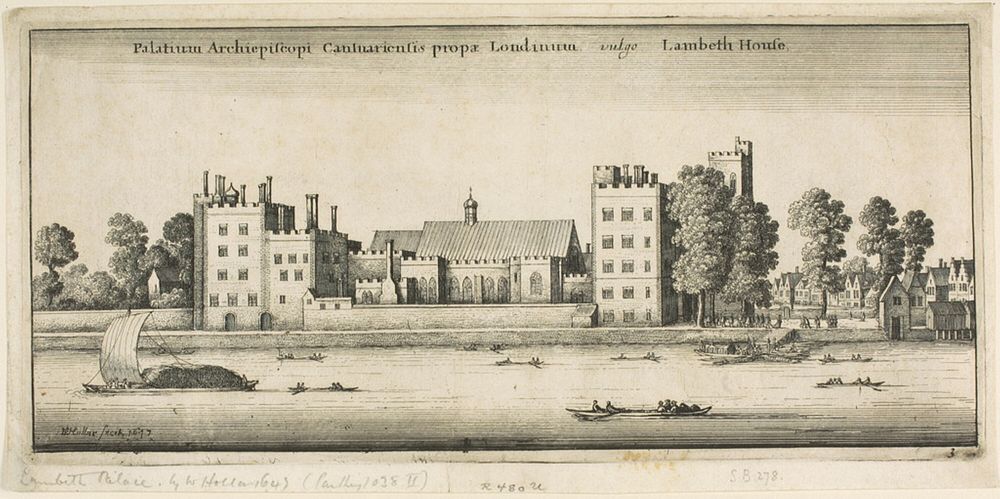 Lambeth Palace from the River by Wenceslaus Hollar