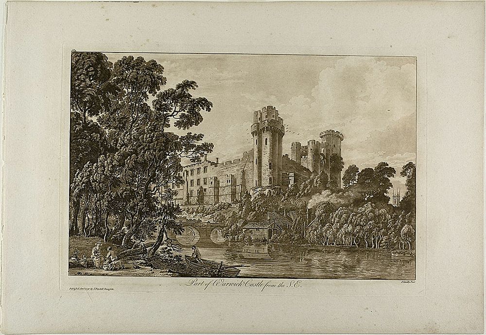 Part of Warwick Castel from the Southeast, plate 4 by Paul Sandby