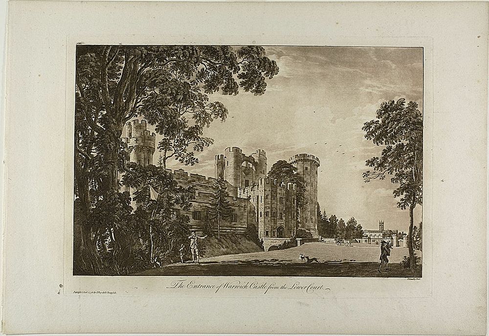 The Entrance of Warwick Castel from the Lower Court, plate 2 by Paul Sandby