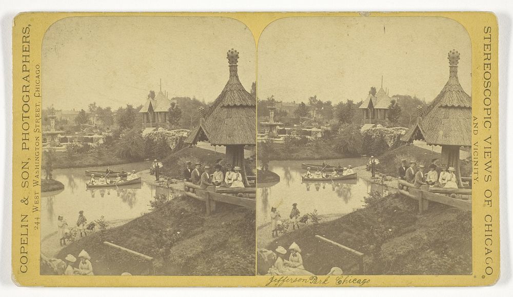 Jefferson Park, Chicago, from the series "Stereoscopic Views of Chicago and Vicinity" by Copelin and Son