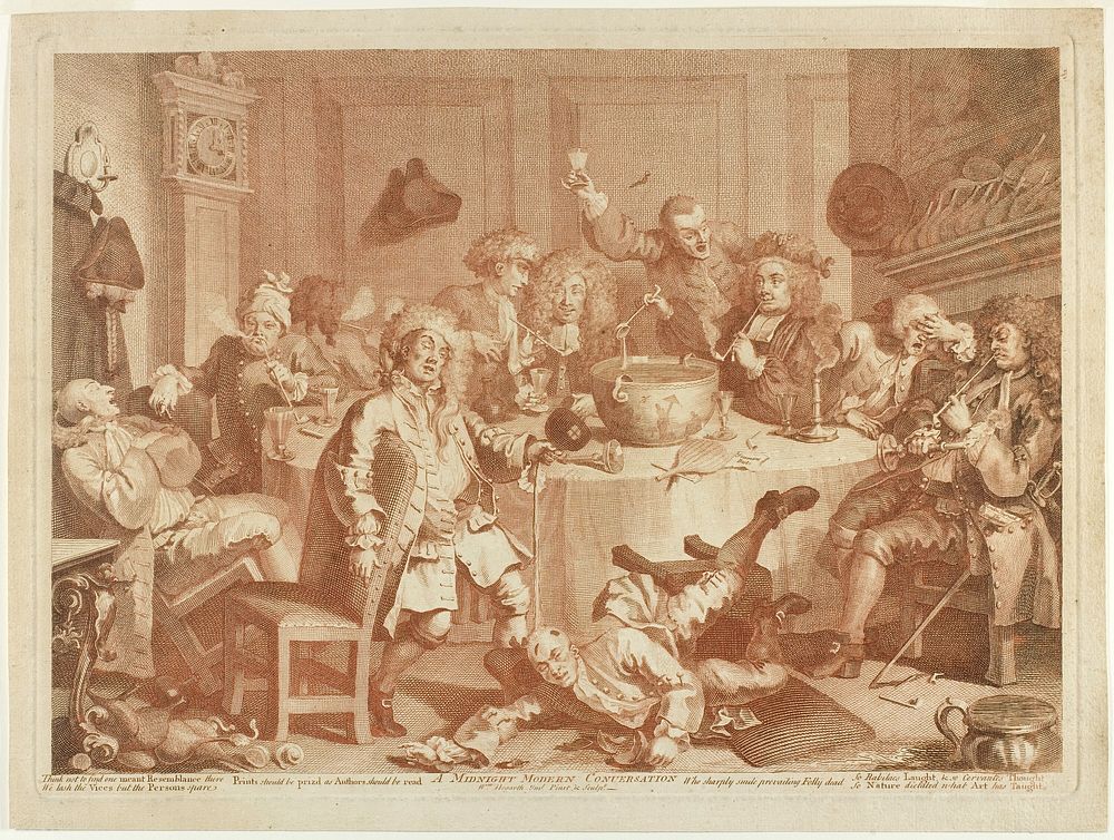 A Midnight Modern Conversation by William Hogarth