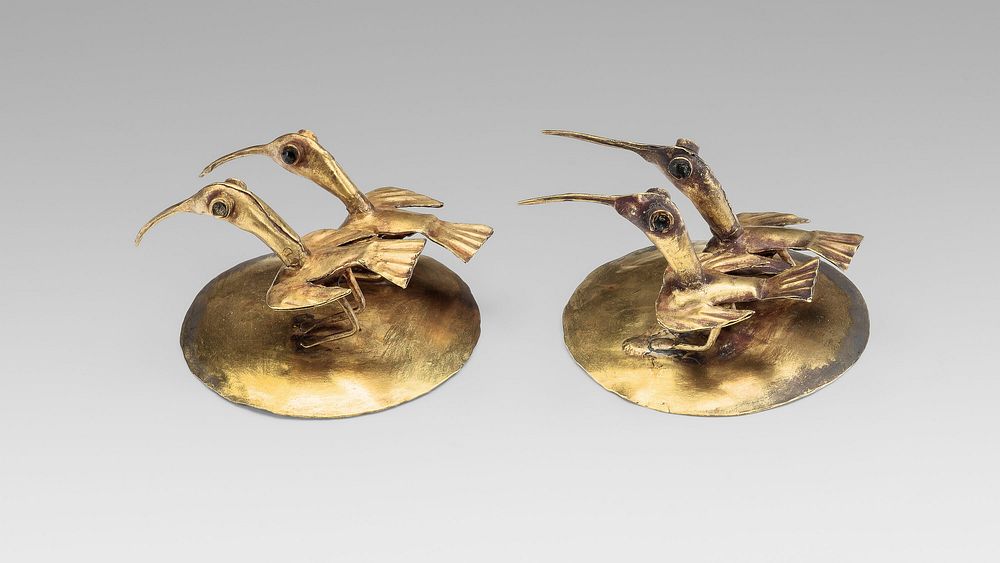 Ear Ornaments with Ibis by Inca