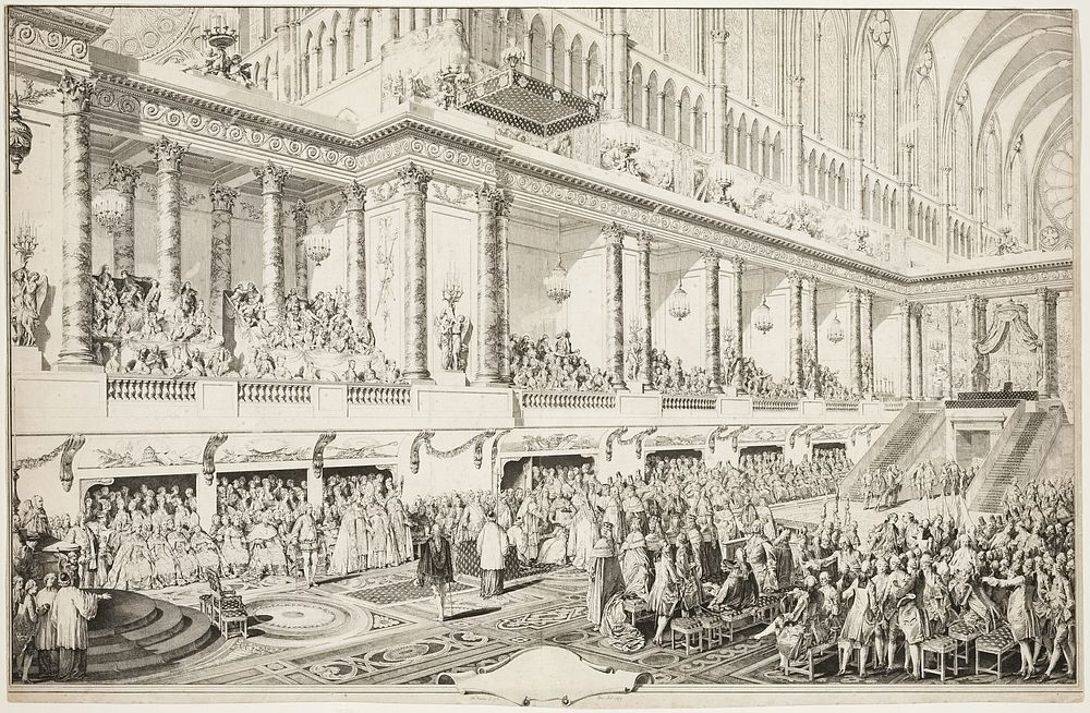 Oath of Louis XVI at his Investiture by Jean Michel Moreau, the Younger