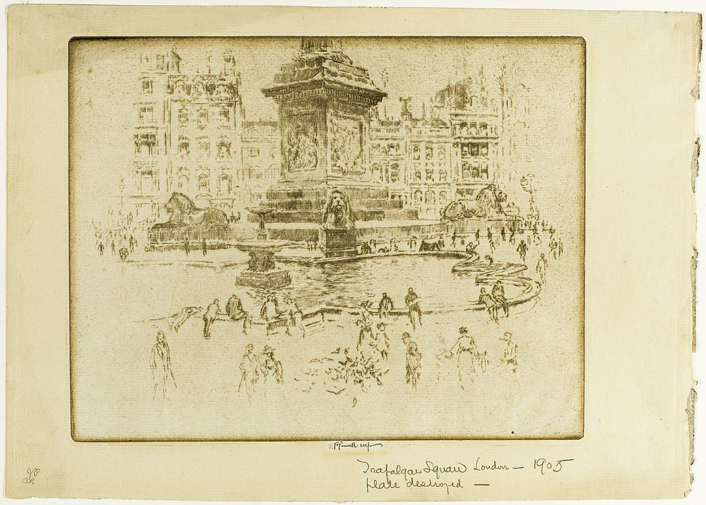 Trafalgar Square by Joseph Pennell