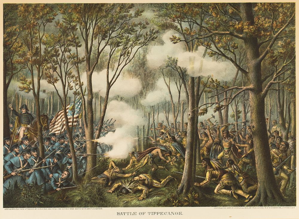 Battle of Tippecanoe by Kurz & Allison