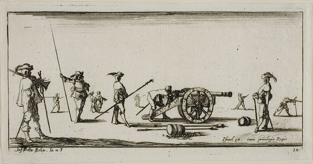 Plate Ten from Drawings of Several Movements by Soldiers by Stefano della Bella