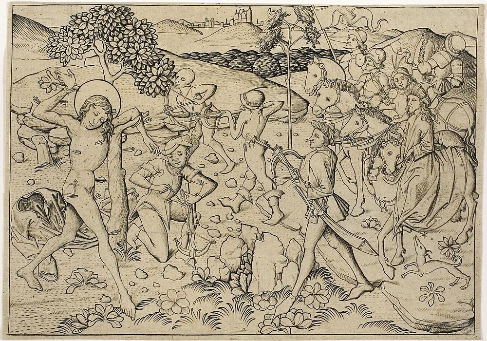 The Martyrdom of Saint Sebastian by Master E.S.