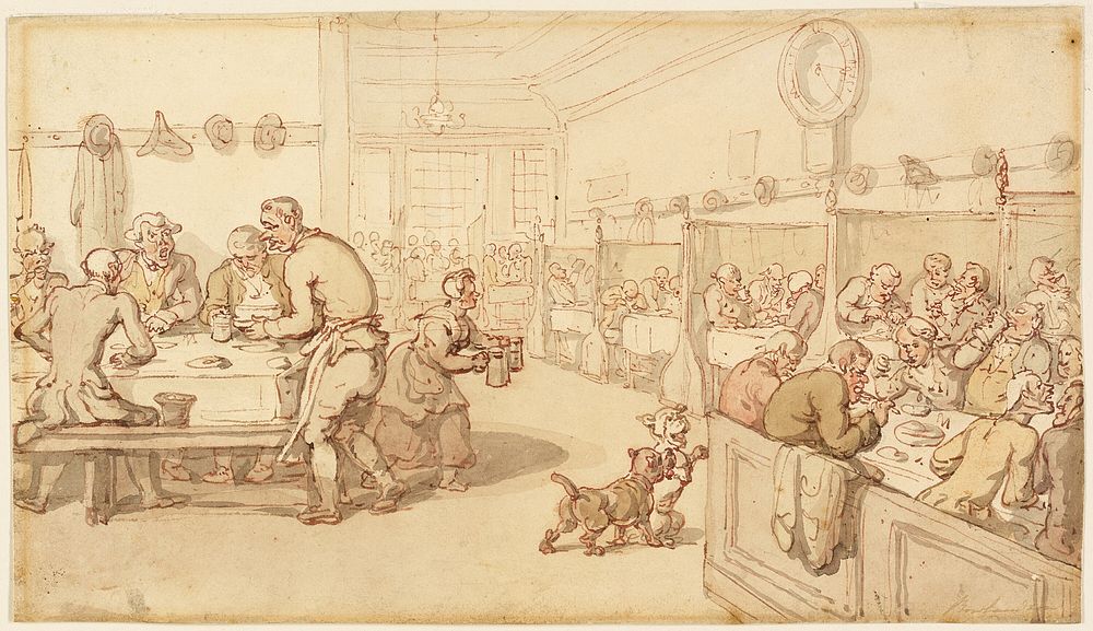 At an Old English Eating House by Thomas Rowlandson