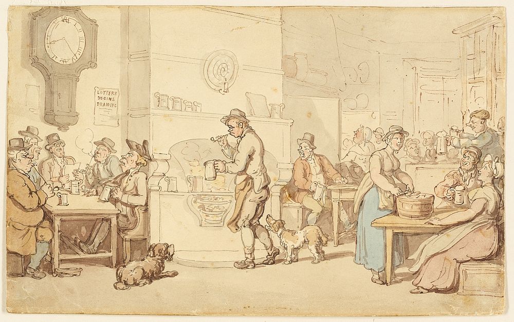 Interior of an Inn by Thomas Rowlandson