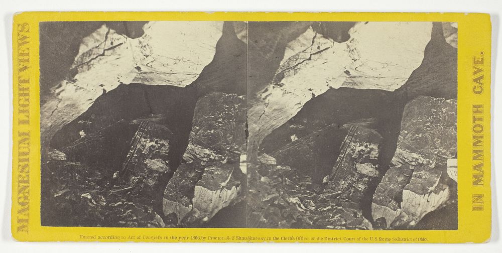Entrance to "Rocky Hall", No. 14 from the series "Mammoth Cave Views" by Chas. Waldack
