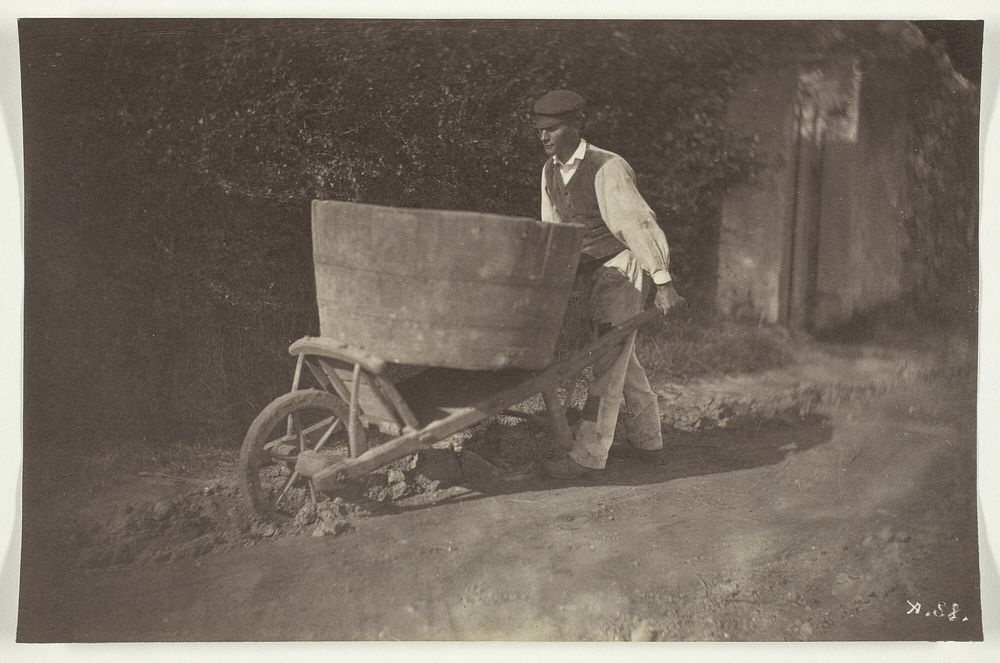 Male Peasant with Wheelbarrow by Giraudon's Artist