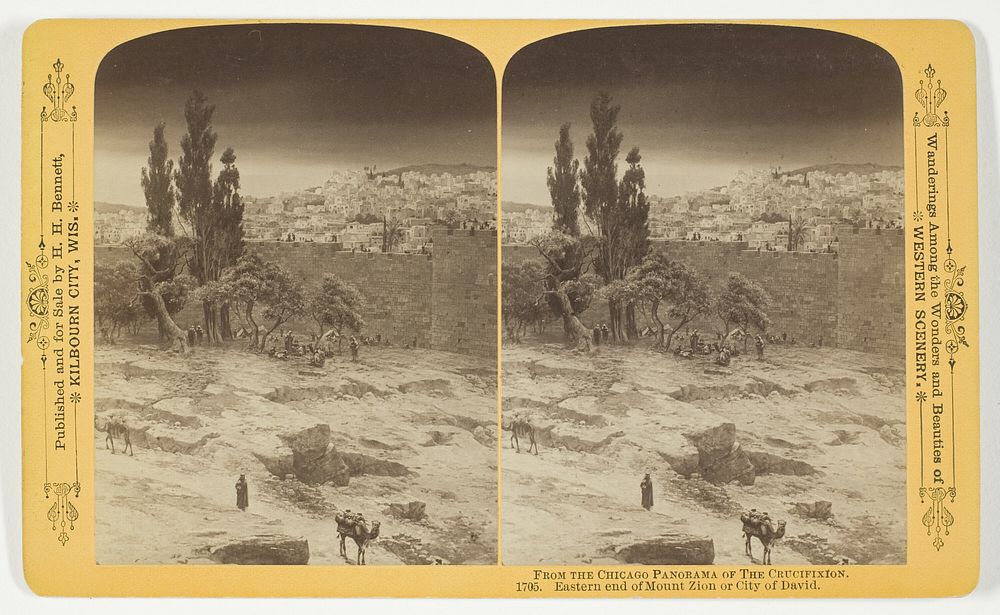 Eastern end of Mount Zion or City of David, from the series "The Chicago Panorama of The Crucifixion" by Henry Hamilton…