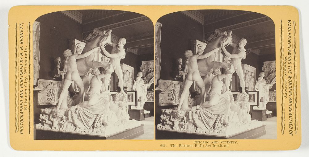 The Farnese Bull; Art Institute, from the series "Chicago and Vicinity" by Henry Hamilton Bennett