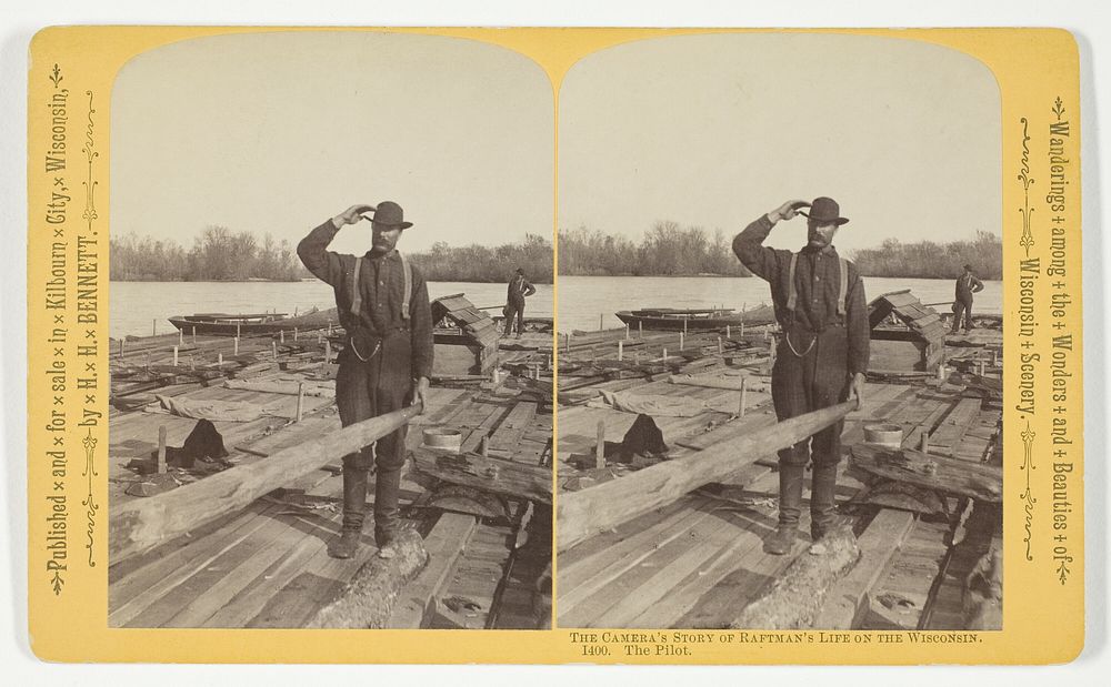The Pilot, from the series "The Camera's Story of Raftman's Life on the Wisonsin" by Henry Hamilton Bennett