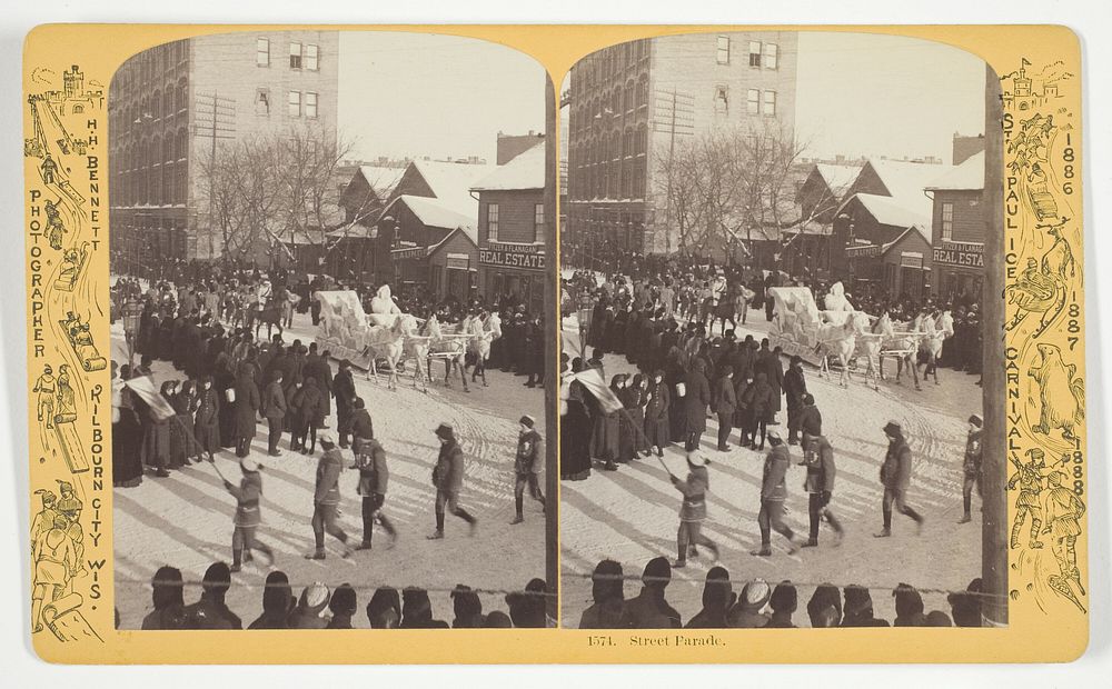Street Parade, No. 1574 from the series "St. Paul Ice Carnival" by Henry Hamilton Bennett