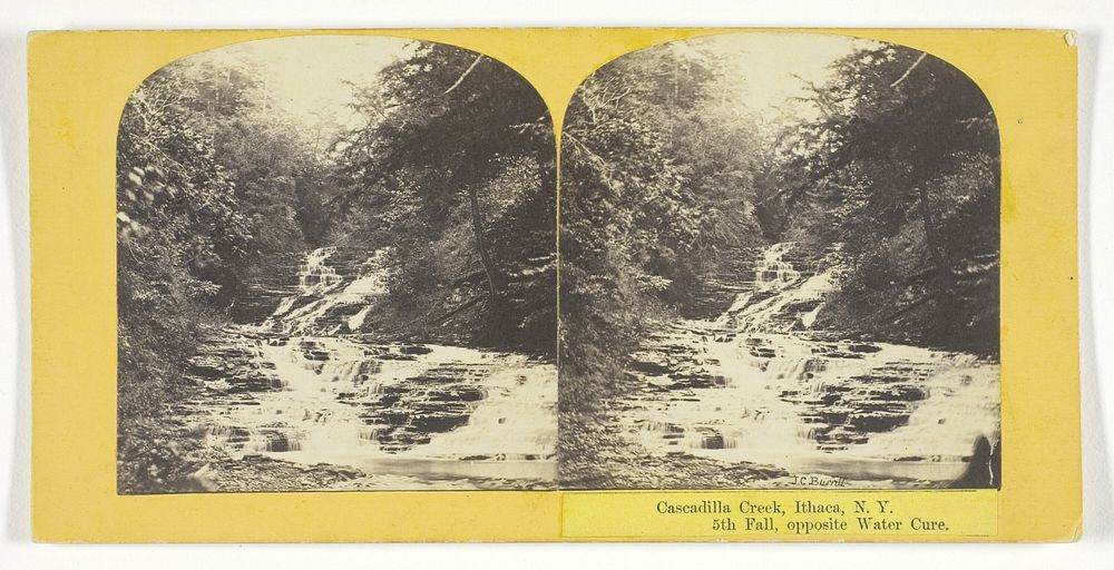 Cascadilla Creek, Ithaca, N.Y. 5th Fall, opposite Water Cure by J.C. Burritt