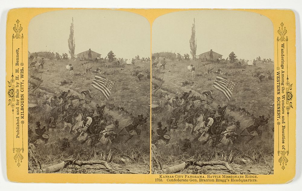 Confederate Gen. Braxton's Bragg's Headquarters, No. 1753 from the series "Kansas City Panorama. Battle Missionary Ridge" by…