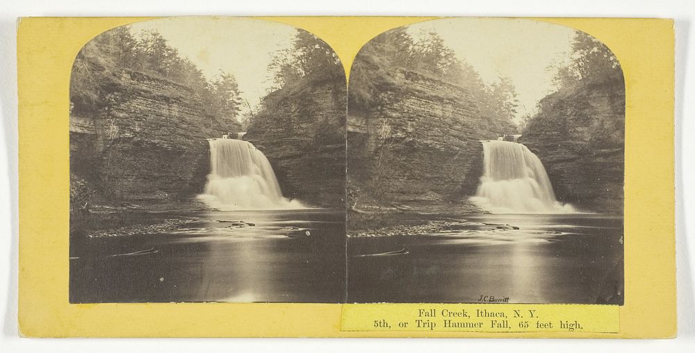 Fall Creek, Ithaca, N.Y. 5th, or Trip Hammer Fall, 65 feet high by J.C. Burritt