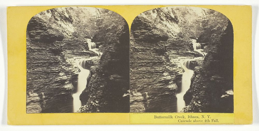 Buttermilk Creek, Ithaca, N.Y. Cascade above 4th Fall by J.C. Burritt