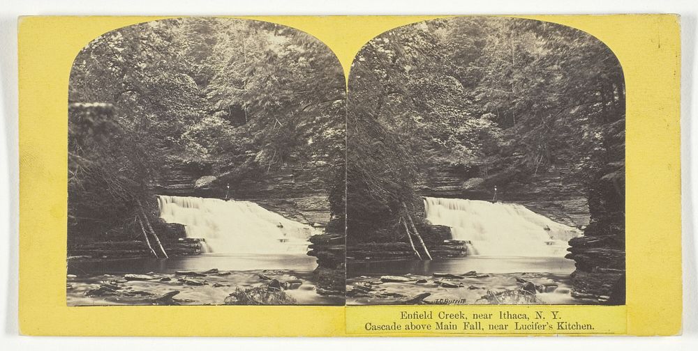 Enfield Creek, near Ithaca, N.Y. Cascade above Main Fall, near Lucifer's Kitchen by J.C. Burritt