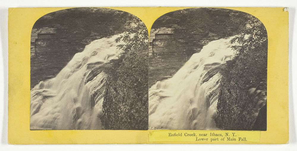 Enfield Creek, near Ithaca, N.Y. Lower part of Main Fall by J.C. Burritt