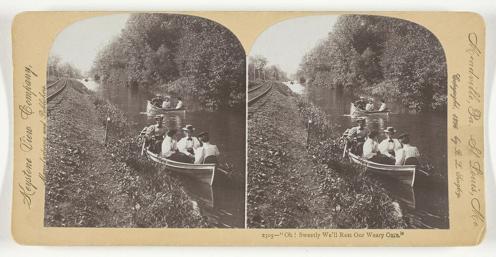 "Oh! Sweetly We'll Rest Our Weary Oars" by Keystone View Co. (Publisher)