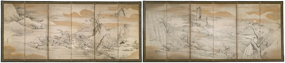 Eight Views of the Xiao and Xiang Rivers by Sekkei