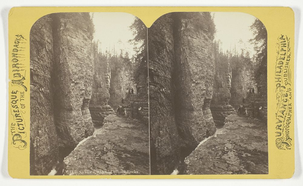 Au Sable Chasm - Column Rocks, from the series "The Picturesque of the Adirondacks" by Purviance