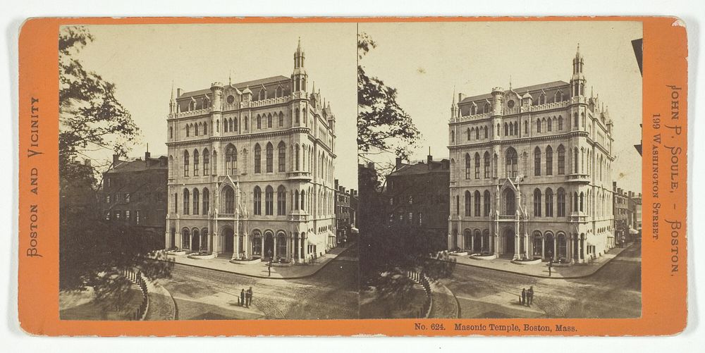 Masonic Temple, Boston, Mass., No. 624 from the series "Boston and Vicinity" by John P. Soule