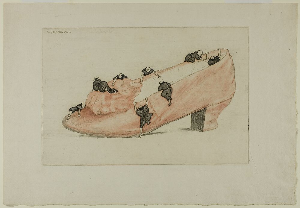 The Assault of the Shoe by Henri Charles Guérard