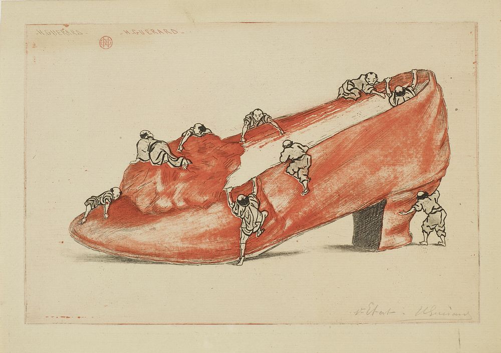The Assault of the Shoe by Henri Charles Guérard