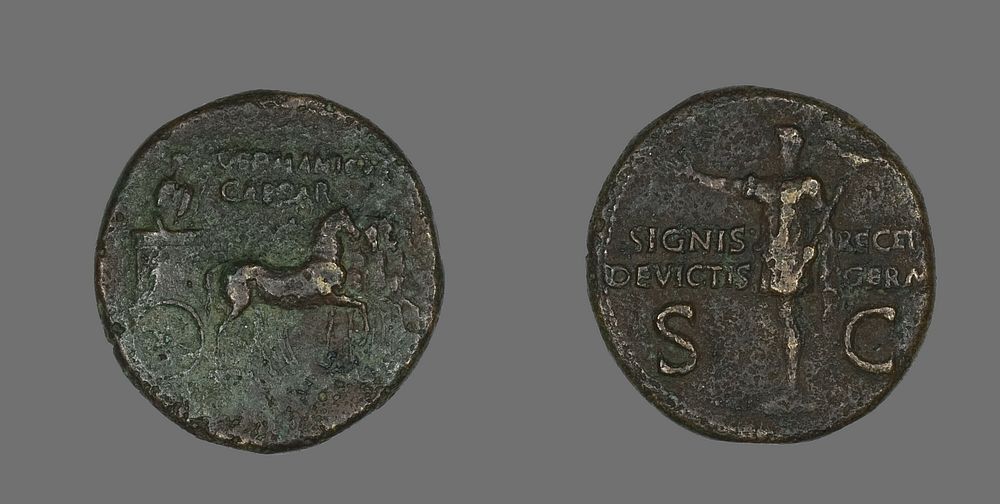 Dupondius (Coin) Portraying Germanicus Caesar by Ancient Roman