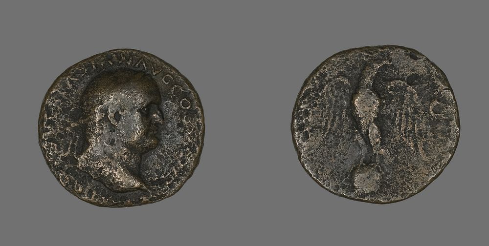 Coin Portraying Emperor Vespasian by Ancient Roman