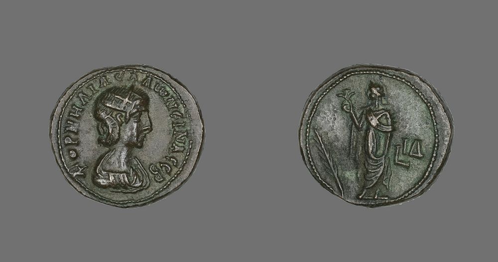 Coin Portraying Empress Salonina by Ancient Roman