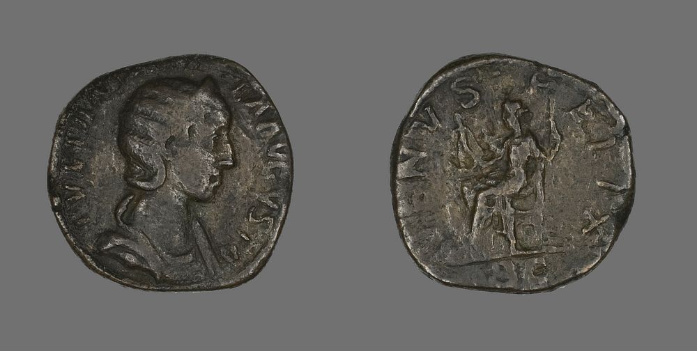 Coin Portraying Empress Julia Mamaea by Ancient Roman