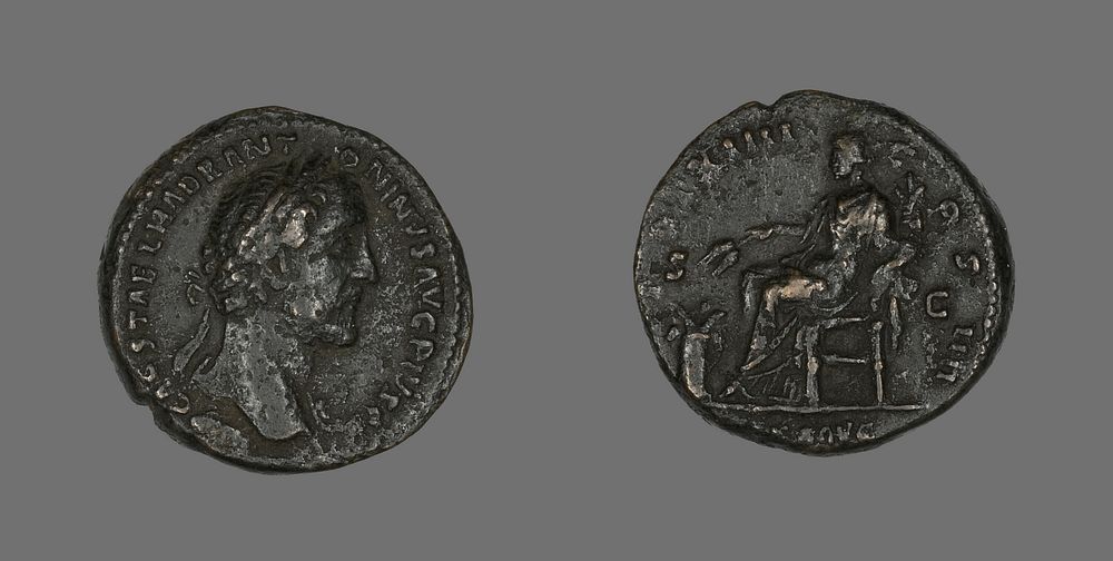 Coin Portraying Emperor Antoninus Pius by Ancient Roman